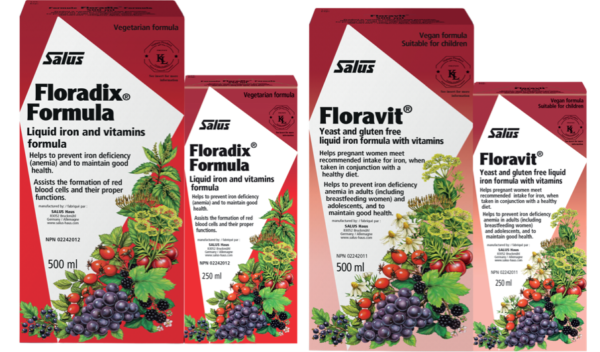 Floravit and Floradix Liquid Iron Formulas